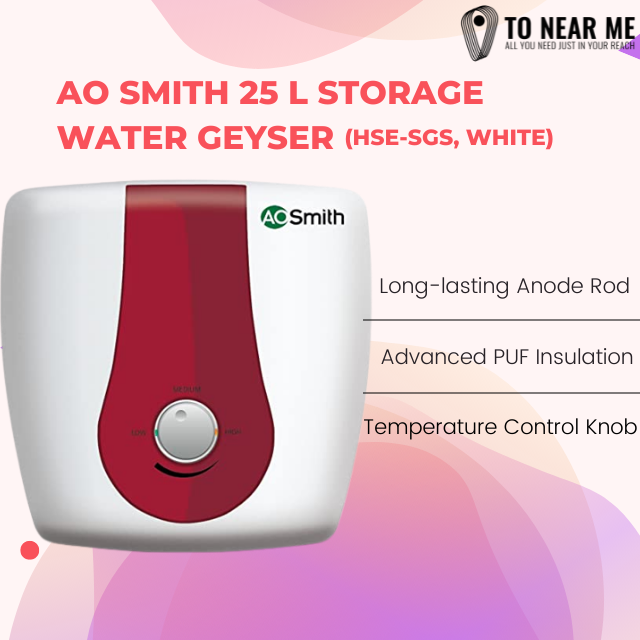 AO Smith 25 L Storage Water Geyser (HSE-SGS, White)